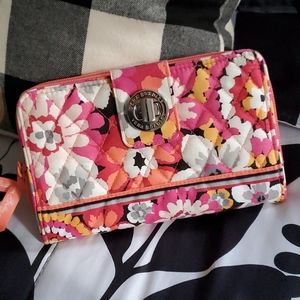 Vera Bradley turn lock wallet